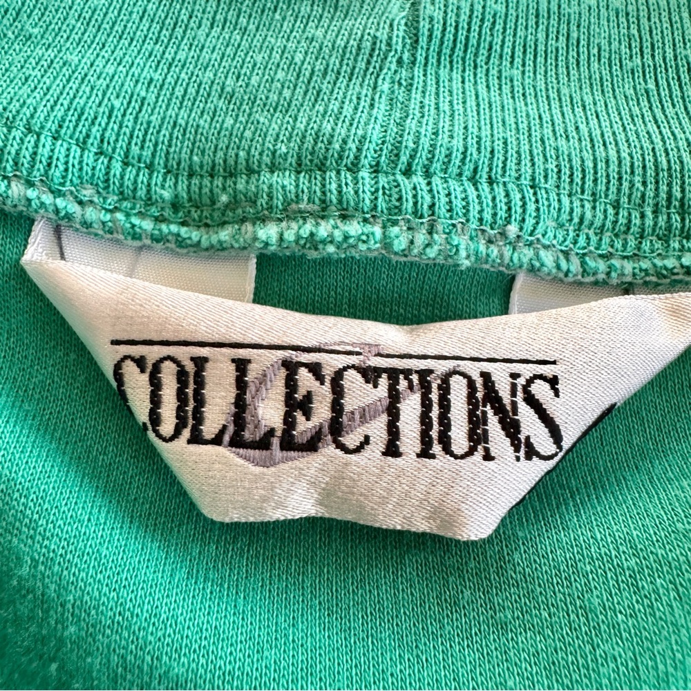 Vintage Kelly Green Crest Cardigan Gold Buttons Preppy 18 90s - Picture 3 of 13